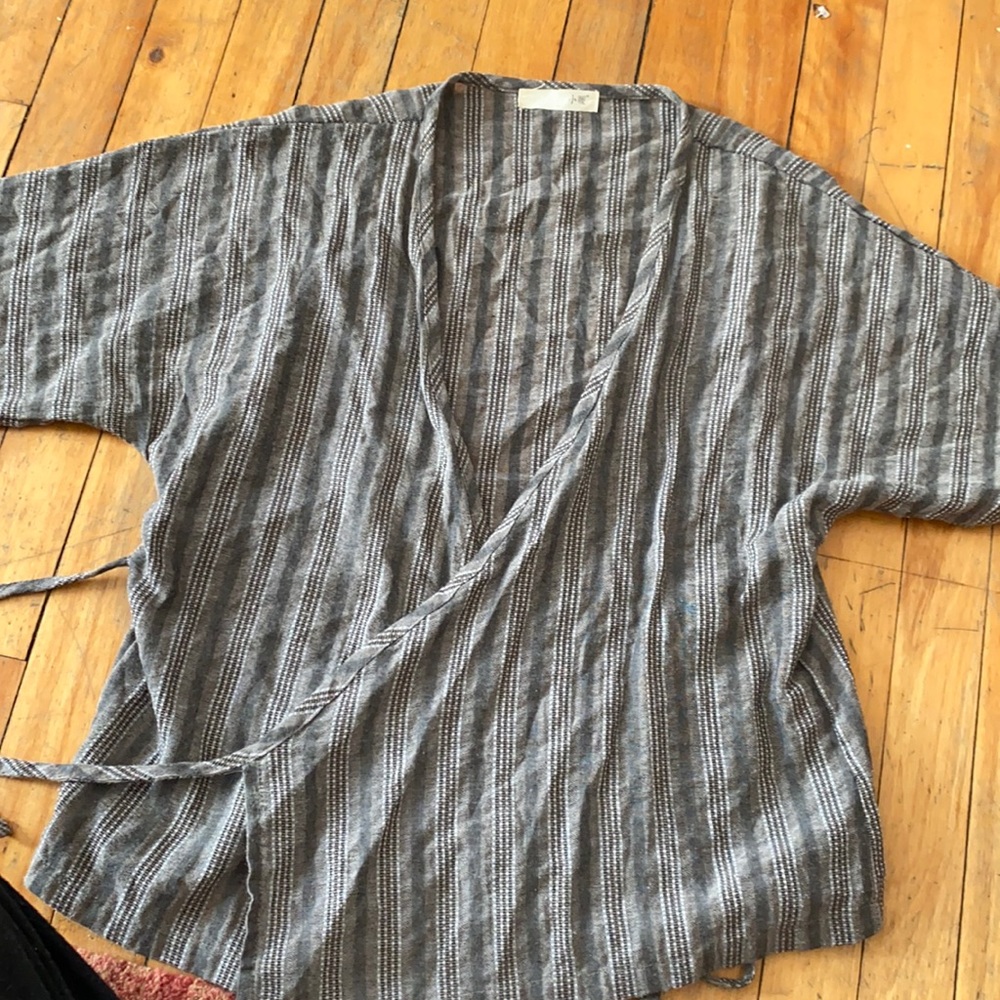 Loose Woven Wrap Top